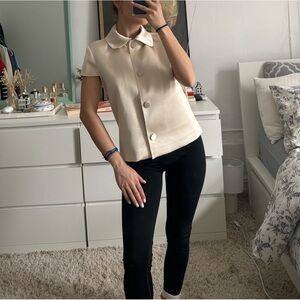 ZARA CHAMPAGNE BUTTON TOP